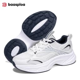 Baasploa Women Running Shoes Lightweight Breathable Sport Shoes For Women Comfort White Sneakers Casual Sneakers Non-Slip