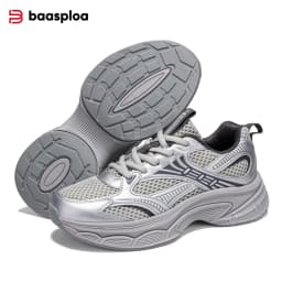 Baasploa Women Running Shoes Lightweight Breathable Sport Shoes For Women Comfort White Sneakers Casual Sneakers Non-Slip