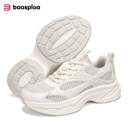 Baasploa Women Running Shoes Lightweight Breathable Sport Shoes For Women Comfort White Sneakers Casual Sneakers Non-Slip