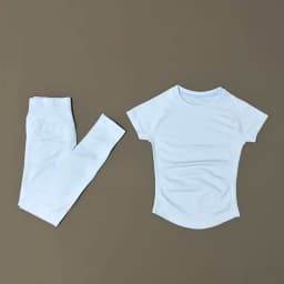 2 Pieces Short Sleeve Sports Set Women Round Neck Breathable Short Sleeve Yoga Sports Leggings Gym Sportswear Workout Sets