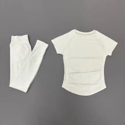 2 Pieces Short Sleeve Sports Set Women Round Neck Breathable Short Sleeve Yoga Sports Leggings Gym Sportswear Workout Sets