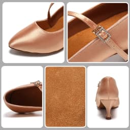 hot Women's dance shoes Modern classic tango jazz standard dance hall Latin dance shoes Black/brown/pink Satin heels 5.5 cm