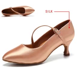 hot Women's dance shoes Modern classic tango jazz standard dance hall Latin dance shoes Black/brown/pink Satin heels 5.5 cm