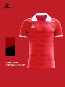 Kelme Soccer T-shirt Sports Leisure Running Gym Exercise Training Elastic Quick Drying Short Sleeve T-shirt Men's Polo Top