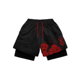 Anime Sports Fitness Running Jogging Performance Shorts Men's Shorts 2 In 1 Bilayer Shorts Print Casual Summer