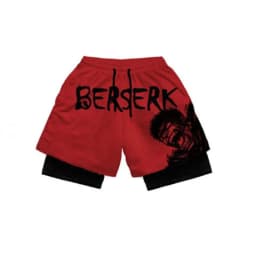 Anime Sports Fitness Running Jogging Performance Shorts Men's Shorts 2 In 1 Bilayer Shorts Print Casual Summer