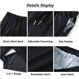 Anime Sports Fitness Running Jogging Performance Shorts Men's Shorts 2 In 1 Bilayer Shorts Print Casual Summer