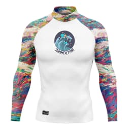 Rash Guard Men's Surfing Long SLeeve Shirts Lycra Surf Traje De Baño Manga Larga Swimsuit Upf 50+ Performance Swimimng Clothing
