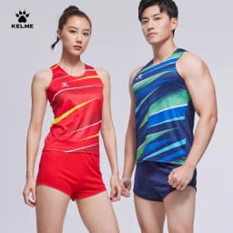KELME track and field uniforms suits men and women custom made professional competition undershirt sports test sprint training