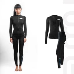 Nu-June Women Surf Top Rashguard Swimming Suit Long Sleeve Zipper Rash Guard Surfing UPF50+ Swimsuit Quick-Dry Top Beachwear