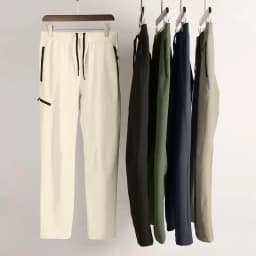 New Autumn Winter Men Quick-drying Sports Casual Trousers Gym Fitness Running Training Clothes Micro-elastic Zipper Pocket Pants