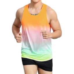 Men Run Vest Tank Top Speed Fitness Running Shirt Sleeveless Singlet