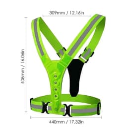 LED Running Vest Reflective Glowing Reflector Straps High Cycling Visibility Night Running Riding Clothing Elastic Band