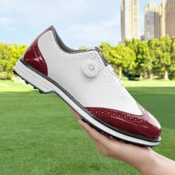 New Men's Golf Shoes Are Easy To Put On And Take Off. Made Of Genuine Leather Material, They Are Non Slip And Casual Sports Shoe