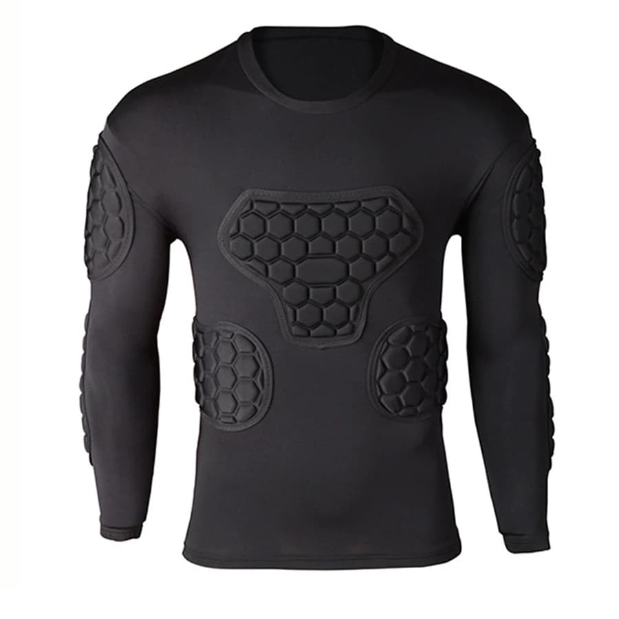 Professional Rugby Football Soccer Goalkeeper Jerseys Armor Uniforms Shirts Jackets Thicken EVA Sponge Elbow Chest Protector