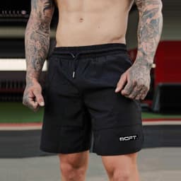 Men's summer quick-drying breathable loose Running Cropped pants gray Stretch Breathable Cool Beach elastic waist shorts