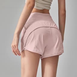 Back Pocket Sports Shorts for Women Quick-drying Summer Professional Training Fitness Three-quarter Pants Anti-exposure Running