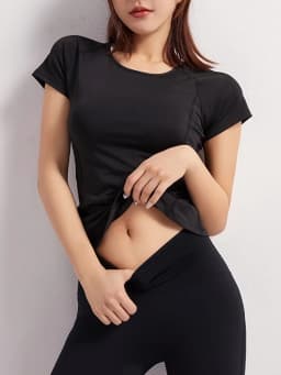 Quick-drying Women's Short-sleeved Tight Net Red Sports T-shirt Running Sexy Fitness Wear Top Summer Yoga Wear Half Sleeve