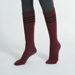 Mid-tube Women Yoga Socks Striped Cotton Fitness Breathable Pilates Socks Autumn Winter Non-Slip Gym Dance Ballet Grip Socks