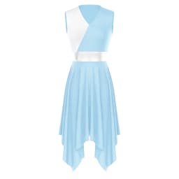 Women Color Block Modern Liturgical Dance Costumes Church Worship Praise Dancewear Stage Performance Costume Lyrical Dance Dress