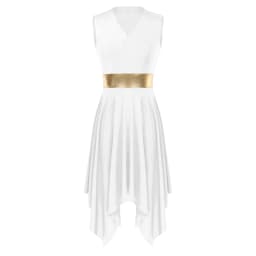 Women Color Block Modern Liturgical Dance Costumes Church Worship Praise Dancewear Stage Performance Costume Lyrical Dance Dress