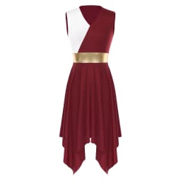 Women Color Block Modern Liturgical Dance Costumes Church Worship Praise Dancewear Stage Performance Costume Lyrical Dance Dress