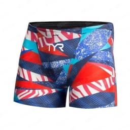 New Men's Swim Jammer Athletic Training Swimsuit Shorts Swimming Trunks Jammer Swimwear Beach Tights Shorts Quick Dry Surf Pants