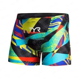 New Men's Swim Jammer Athletic Training Swimsuit Shorts Swimming Trunks Jammer Swimwear Beach Tights Shorts Quick Dry Surf Pants