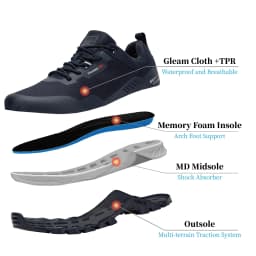 Baasploa Men Hiking Shoes New Outdoor Climbing Waterproof Non-slip Wear-resistant Sneakers Male Casual Lace-Up Walking Shoes 