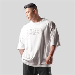 LYFT Oversized Training Men's T-Shirt Design Letters Print T Shirts For Men Loose Fashion Sport Street Casual ClothesTees Tops