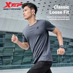 Xtep Short Sleeve Round-Neck T-Shirt For Men 2025 Spring Quick-Drying Sports Training Breathable Outdoor Cool Tops 875229010175