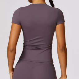 Women's Sports T Shirt Summer Short Sleeve Running Round Neck Breathable Stretchy GYM Yoga Slim Fitness Active Top Tee