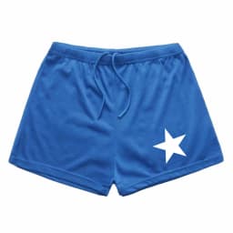 Men's summer white pure pentagram print pattern outdoor sea surfing casual comfortable refreshing versatile sports shorts
