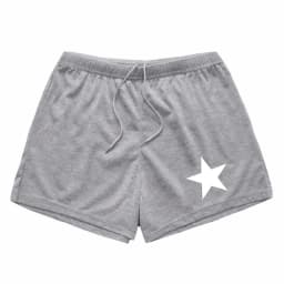 Men's summer white pure pentagram print pattern outdoor sea surfing casual comfortable refreshing versatile sports shorts