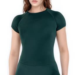 Sports Short Sleeve Top for Women Gym Crop Top Light Weight Seamless Yoga Top Workout T Shirt Longline Stretchy Sports Shirts