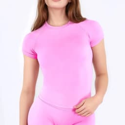 Sports Short Sleeve Top for Women Gym Crop Top Light Weight Seamless Yoga Top Workout T Shirt Longline Stretchy Sports Shirts
