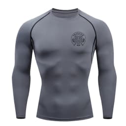 Long Sleeved Men's Gym Running Tight Fitting Men's Outdoor Training Jogging Shirt Quick Drying Shirt Warm Printed Classic Lightw