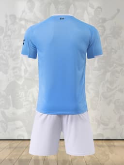 Men's Casual Sports Football Uniform Round Neck Top with Fashionable Breathable Shorts Comfortable Football Suit Set