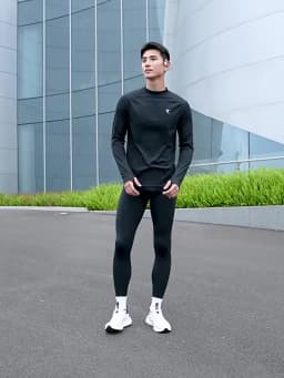 QIAODAN Warm Fitness Suit Two Pieces Set Mens 2025 Jogging Long Sleeve Moisture Wicking Sportswear For Gym Running QXENT3253090A