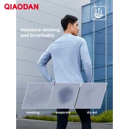 QIAODAN Warm Fitness Suit Two Pieces Set Mens 2025 Jogging Long Sleeve Moisture Wicking Sportswear For Gym Running QXENT3253090A