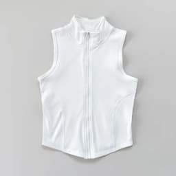 Women's Yoga, Fitness, Sports Clothing, Sleeveless Stand-Up Collar, Zipper Exercise Vest, Slender Yoga and Fitness Vest
