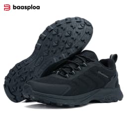 Baasploa Men Hiking Shoes High Quality Male Trekking Climbing Outdoor Sneaker Non-Slip Comfortable Waterproof Sprort Shoes
