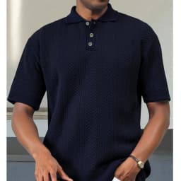 2026 New Men's Knit Golf Shirt Casual Polo Shirts Short Sleeve Summer Mens Stretch T Shirts Button Top T-Shirt