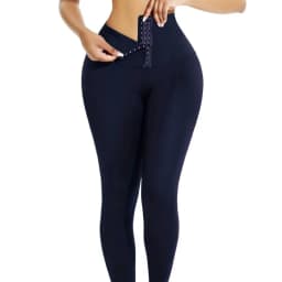 High Waist Fitness Legging Skinny Double Breasted Elastic Leggings Solid Thickened Sports Yoga Pants Tummy Control