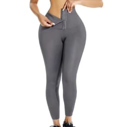 High Waist Fitness Legging Skinny Double Breasted Elastic Leggings Solid Thickened Sports Yoga Pants Tummy Control