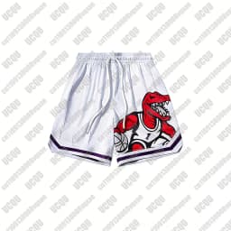 2026 New Men's Dinosaur Graphic Mesh Basketball Shorts Quick-Drying Training Running Casual Loose Five-Point Shorts