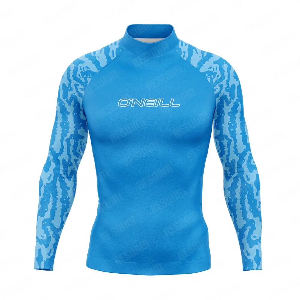Summer Men's Surf Swimsuit Rash Guards Long Sleeve Surfing Shirt Beach UPF 50 Swimwear All Time T-Shirt Sports Clothes Rashguard