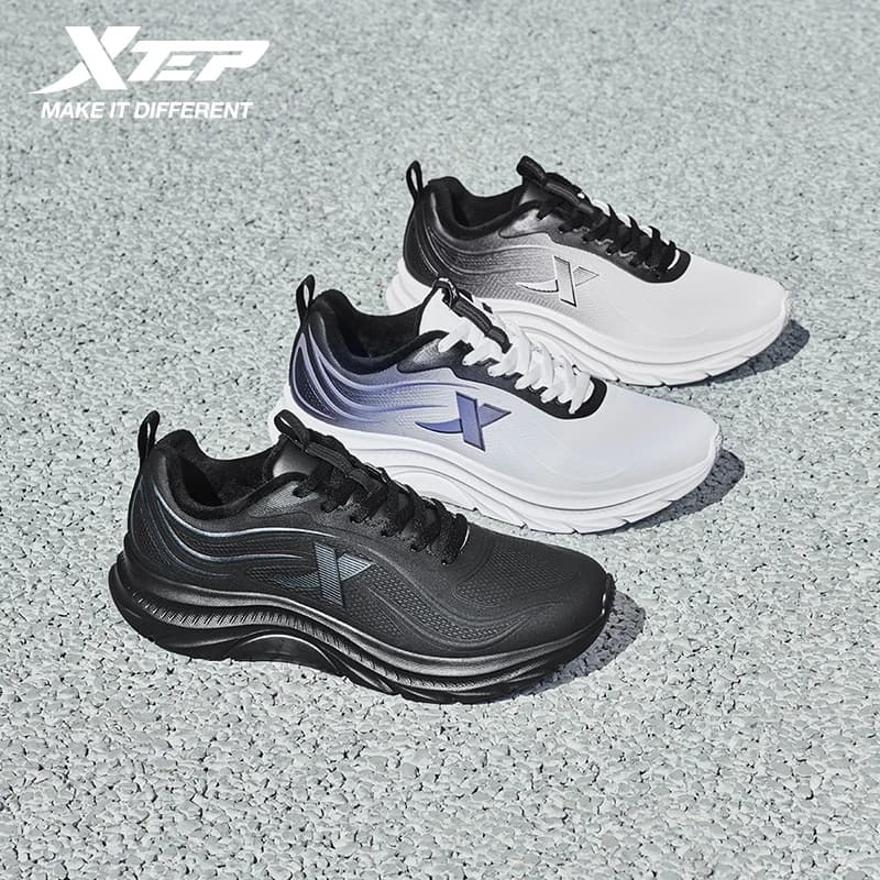 Xtep Cotton Shoes for Men Synthetic Leather Comfortable Breathable Non-Slip Shock Absorption Soft Walking Sneakers 875419370031