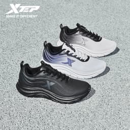 Xtep Cotton Shoes for Men Synthetic Leather Comfortable Breathable Non-Slip Shock Absorption Soft Walking Sneakers 875419370031
