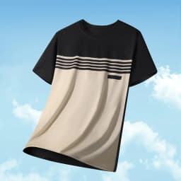 Men's Color Block Sports Short Sleeves Summer Breathable Quick-drying Short Sleeves Men Running Fitness Fashion Short Sleeves